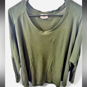 Old Navy Forest Green Long Sleeve Top